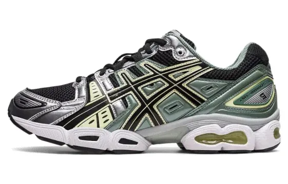 Asics Gel-Nimbus 9 Black Green Yellow Silver-4